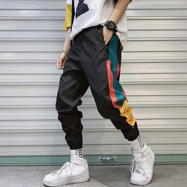 men's pants elastic waist ankle length trousers joggers men hip hop streetwear summer light weight sweatpants techwear clothes casual, Black
men's pants elastic waist ankle length trousers joggers men hip hop streetwear summer light weight sweatpants techwear clothes casual, Black