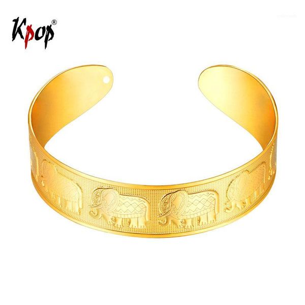 bangle kpop open bracelet gold/silver color classice little elephant pattern gift for women h6781, Black
bangle kpop open bracelet gold/silver color classice little elephant pattern gift for women h6781, Black
