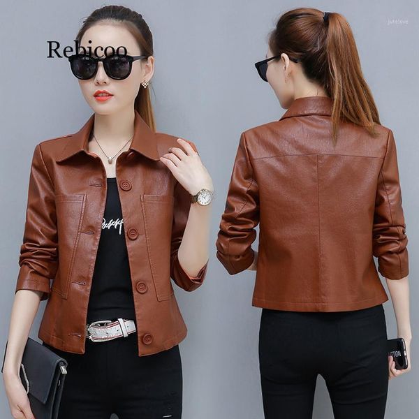 pu leather jackets and coats women 2020 autumn female jaqueta feminina casual long sleeve single breasted woman jacket coat1, Black;brown
pu leather jackets and coats women 2020 autumn female jaqueta feminina casual long sleeve single breasted woman jacket coat1, Black;brown