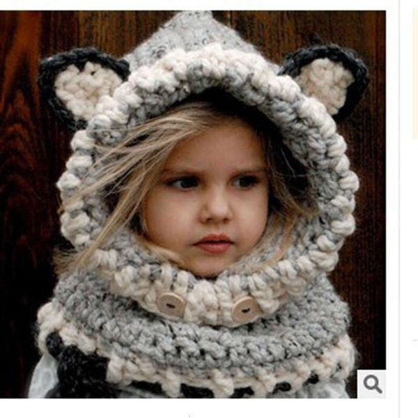 fox hand woven woollen children's grey dinosaur hat black cat neck cap, Red;brown
fox hand woven woollen children's grey dinosaur hat black cat neck cap, Red;brown