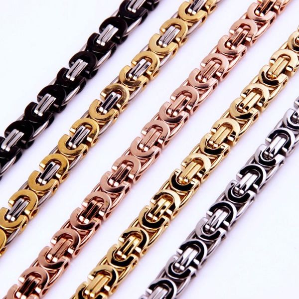 custom size 7"-40" 6mm silver color gold rose gold black color chain byzantine stainless steel chain boys mens necklace jewelry
custom size 7"-40" 6mm silver color gold rose gold black color chain byzantine stainless steel chain boys mens necklace jewelry