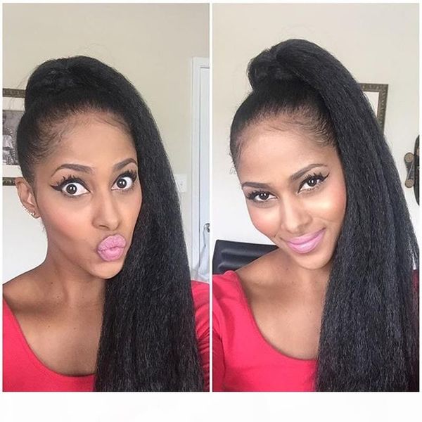 10-26" virgin hair light yaki full lace wig 100% unprocessed human hair glueless italian yaki lace wig for black women, Black;brown
10-26" virgin hair light yaki full lace wig 100% unprocessed human hair glueless italian yaki lace wig for black women, Black;brown