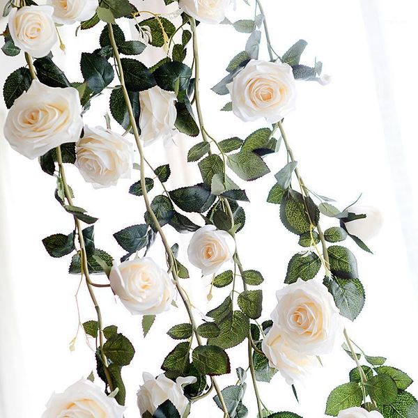 decorative flowers & wreaths 180cm hand-made artificial silk rose vines fake flower for home wall garden wedding party1
decorative flowers & wreaths 180cm hand-made artificial silk rose vines fake flower for home wall garden wedding party1