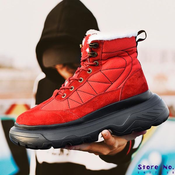 men waterproof leather boots fashion autumn winter warm cotton brand ankle boots lace up men shoes footwear, Black
men waterproof leather boots fashion autumn winter warm cotton brand ankle boots lace up men shoes footwear, Black
