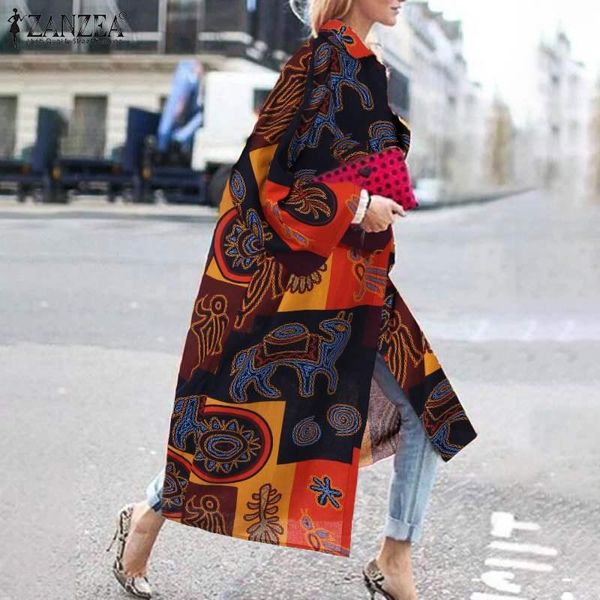 2020 zanzea vintage printed cardigan women's thin coats casual open front outwears female lapel neck long sleeve shirt plus size, Tan;black
2020 zanzea vintage printed cardigan women's thin coats casual open front outwears female lapel neck long sleeve shirt plus size, Tan;black