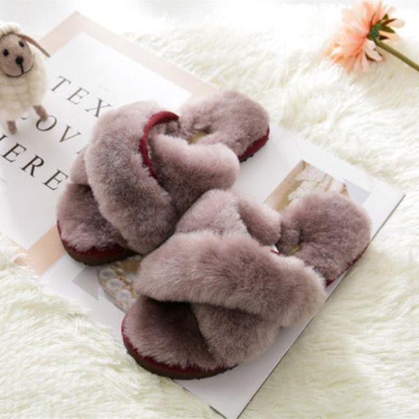 women natural sheepskin home slippers winter women indoor slippers fur wool flip flops slipper lady home shoes, Black
women natural sheepskin home slippers winter women indoor slippers fur wool flip flops slipper lady home shoes, Black