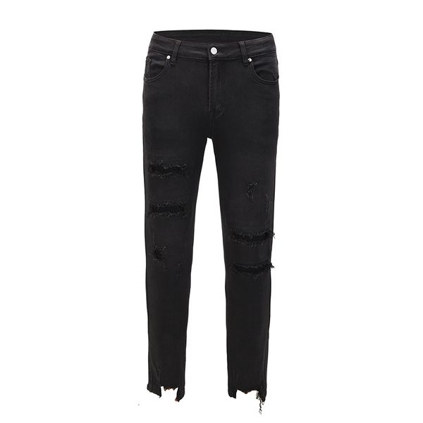 2021 new street hole destroyed raw ee stretch jeans mens high waist straight fringe casual pencil pants hip hop denim trousers wb2g, Blue
2021 new street hole destroyed raw ee stretch jeans mens high waist straight fringe casual pencil pants hip hop denim trousers wb2g, Blue