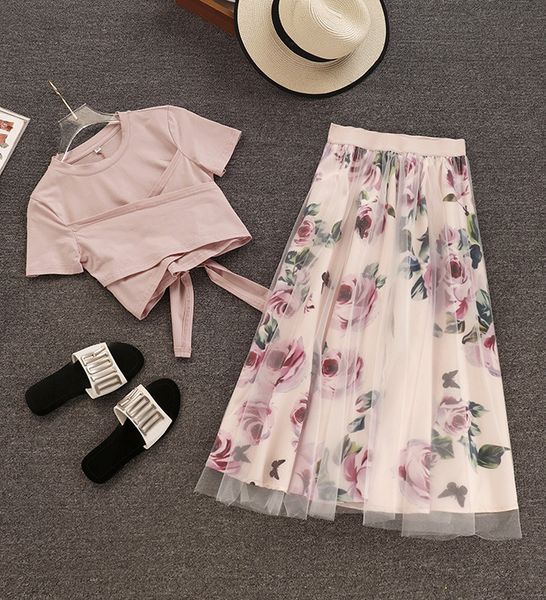 floral print female dress spring and summer new bowknot vintage women t shirt mesh skirt half-length skirt two-piece suit, White
floral print female dress spring and summer new bowknot vintage women t shirt mesh skirt half-length skirt two-piece suit, White