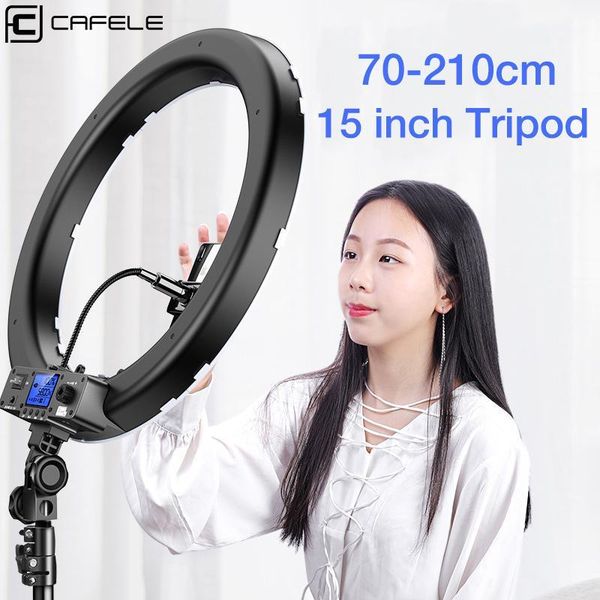 cafele 15inch dimmable led selfie ring light with tripod usb ring lamp holder stand for phone studio makeup youtube video live1
cafele 15inch dimmable led selfie ring light with tripod usb ring lamp holder stand for phone studio makeup youtube video live1