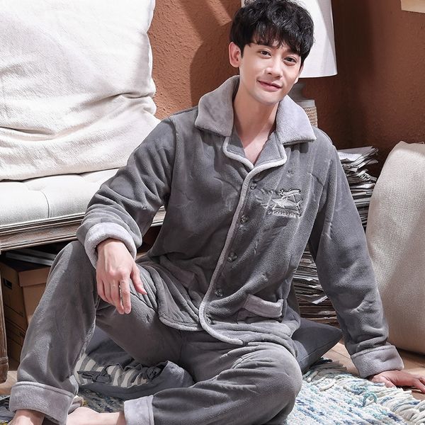 plus size -4xl flannel pajama sets for men winter thick keep warm pajamas long sleeve pyjama male homewear pijamas hombre 201109, Black;brown
plus size -4xl flannel pajama sets for men winter thick keep warm pajamas long sleeve pyjama male homewear pijamas hombre 201109, Black;brown