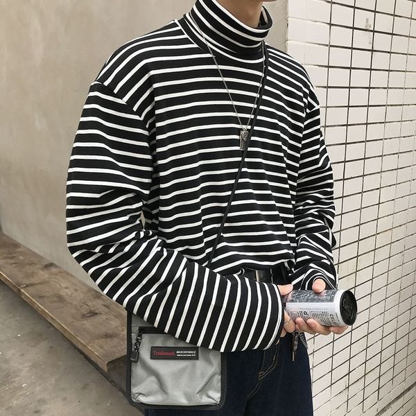 new winter 2021 striped shirt turtleneck sleeve long loose white clothes s bodybuilding g17g p4tp, White;black
new winter 2021 striped shirt turtleneck sleeve long loose white clothes s bodybuilding g17g p4tp, White;black