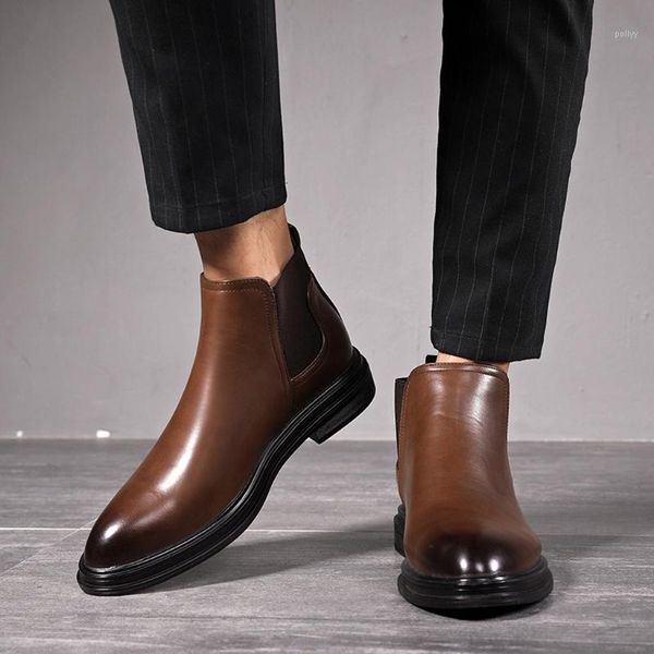 men's leather winter boots fashion slip-on western snow boots casual comfy low-heeled keep warm high-suit shoes #xsw1, Black
men's leather winter boots fashion slip-on western snow boots casual comfy low-heeled keep warm high-suit shoes #xsw1, Black