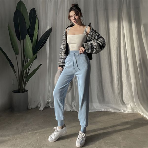 2021 new autumn all-winter lazy vintage match knitted style high-waisted 2-color hare jogger pants women's sweatpants ax34, Black;white
2021 new autumn all-winter lazy vintage match knitted style high-waisted 2-color hare jogger pants women's sweatpants ax34, Black;white