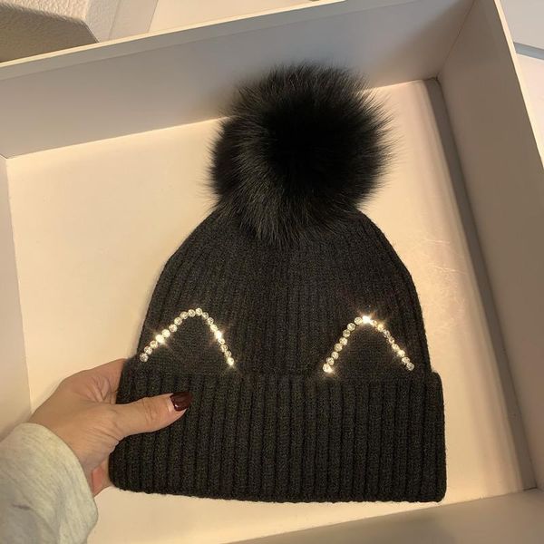 beanie/skull caps winter women girl thick wool knitting beanies cap casual real fur pompoms knit hat skullies, Blue;gray
beanie/skull caps winter women girl thick wool knitting beanies cap casual real fur pompoms knit hat skullies, Blue;gray