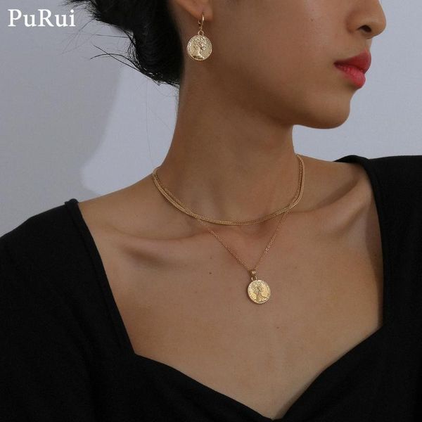 pendant necklaces purui vintage gothic necklace set for women punk cuban link chain gold color choker accessories gift jewelry, Silver
pendant necklaces purui vintage gothic necklace set for women punk cuban link chain gold color choker accessories gift jewelry, Silver