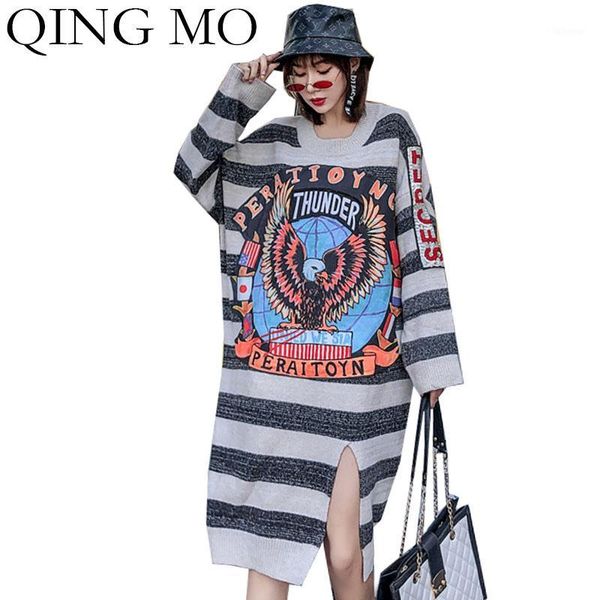 qing mo winter women pullovers sweater 2019 women sweater letter embroidery female striped dress fork zqy19801, White;black
qing mo winter women pullovers sweater 2019 women sweater letter embroidery female striped dress fork zqy19801, White;black