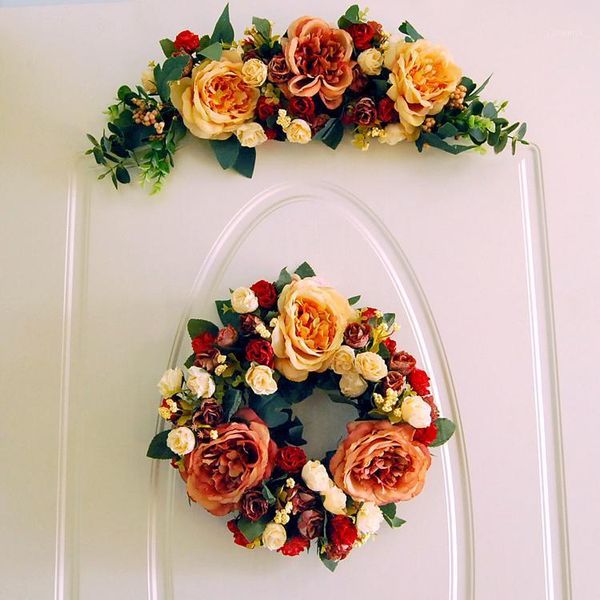 silk rose door lintel flower mirror flower garland wedding christms party supplies home wall decoration background props1
silk rose door lintel flower mirror flower garland wedding christms party supplies home wall decoration background props1