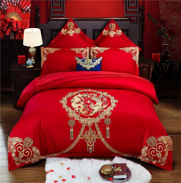 luxury 100% cotton chinese classicism wedding bedding set embroidery duvet cover bed sheet pillowcases size king 4/6/7pcs
luxury 100% cotton chinese classicism wedding bedding set embroidery duvet cover bed sheet pillowcases size king 4/6/7pcs