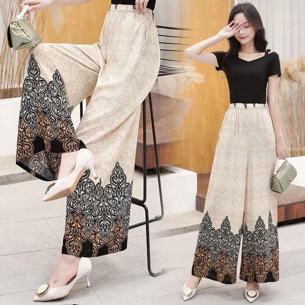 women's fashion wide leg pants 2020 summer casual high waist elastic waist printing loose trousers cropped pants f1831, Black;white
women's fashion wide leg pants 2020 summer casual high waist elastic waist printing loose trousers cropped pants f1831, Black;white