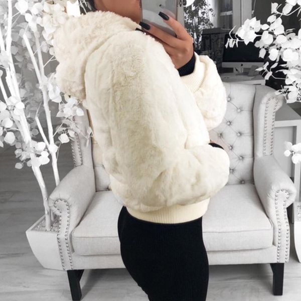 women's hooded rabbit faux plush women s-5xl size fur coat win wool warm jacket casual cashmere thicken d2a9, Black;brown
women's hooded rabbit faux plush women s-5xl size fur coat win wool warm jacket casual cashmere thicken d2a9, Black;brown