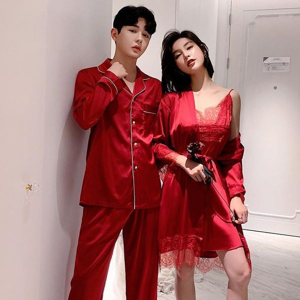 wo couple pajamas two-piece summer new sleepwear set sling nightgown long sleeve trousers seductive home service lingerie1, Black;red
wo couple pajamas two-piece summer new sleepwear set sling nightgown long sleeve trousers seductive home service lingerie1, Black;red
