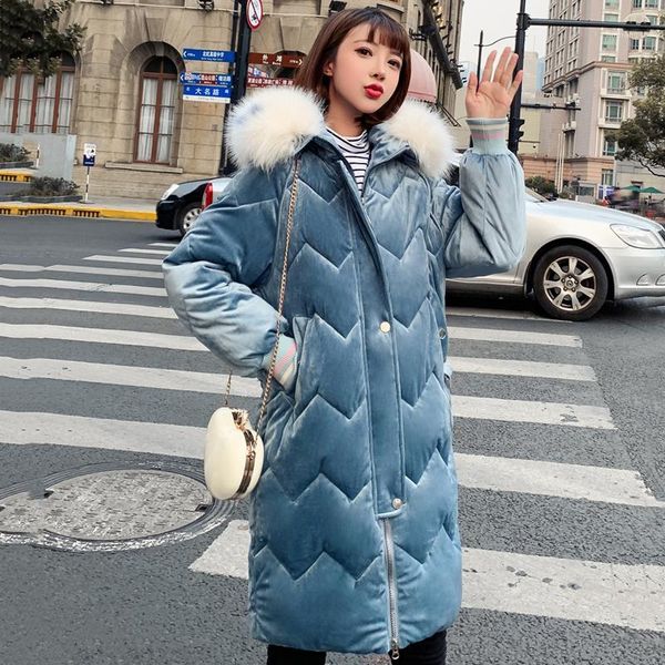 winter coat for velvet women in 20191, Tan;black
