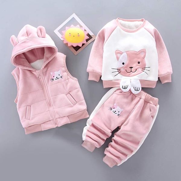 keelorn girls kids winter cartoon warm suits 3pcs zipper vest with hat and cat pattern sweat and striped pants girls outfits, White
keelorn girls kids winter cartoon warm suits 3pcs zipper vest with hat and cat pattern sweat and striped pants girls outfits, White