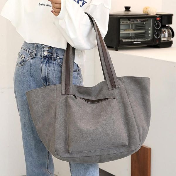 new woman big canvas handbag female vintage shoulder bags large capacity solid color ladies totes bolsa feminina
new woman big canvas handbag female vintage shoulder bags large capacity solid color ladies totes bolsa feminina