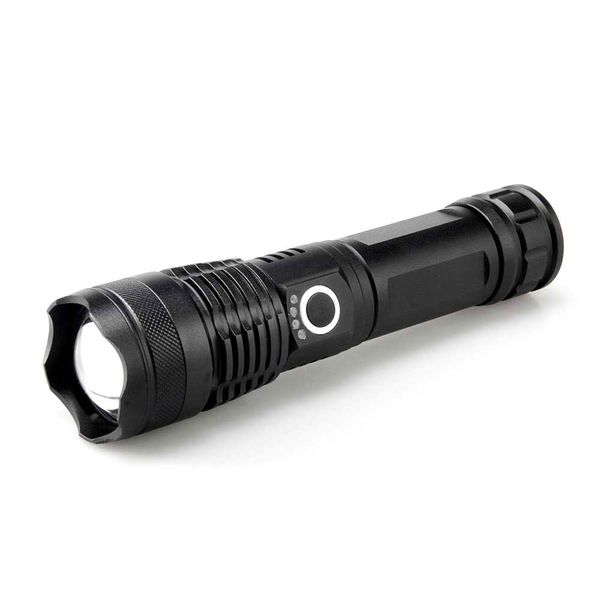 High-power 5 X 5mm Led 20w 5v Micro Usb Rechargeable Telescopic Zoom Flashlight Suitable For Camping, Climbing, Night Riding, Caving Waterpr