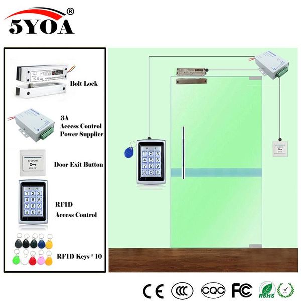 rfid metal access control system kit wooden glasses door set+eletric bolt lock+id card keytab+power supply+exit button
rfid metal access control system kit wooden glasses door set+eletric bolt lock+id card keytab+power supply+exit button