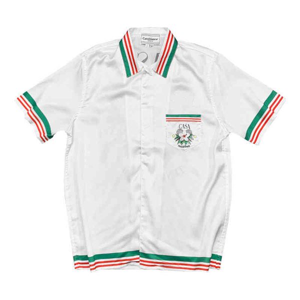 selling trendy brand silk casual shirt street fashion casablanca hawaiian tennis racket stripe color matching silk satin short sleeve shirt, White;black
selling trendy brand silk casual shirt street fashion casablanca hawaiian tennis racket stripe color matching silk satin short sleeve shirt, White;black