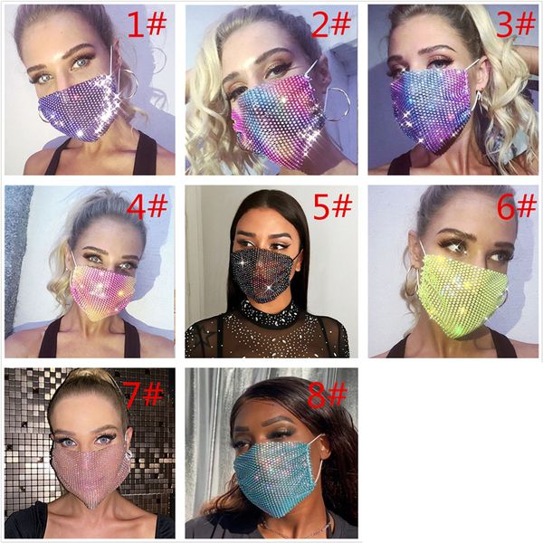 2020 women rhinestone mask flash diamond jewelry color mask designer fashion shiny mask, Blue;gray
2020 women rhinestone mask flash diamond jewelry color mask designer fashion shiny mask, Blue;gray