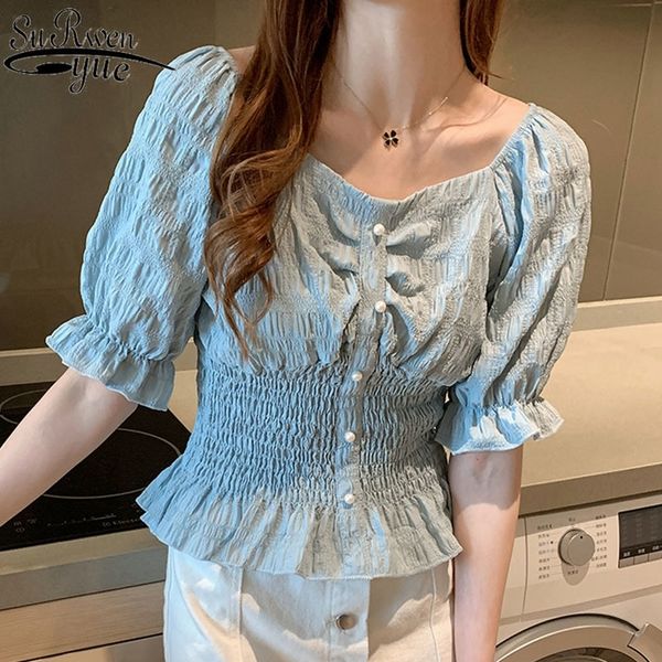 fashion women blouses solid wild waist slim ladies short-sleeve chiffon blouses beading lantern sleeve woman's shirts 9605 y200828, White
fashion women blouses solid wild waist slim ladies short-sleeve chiffon blouses beading lantern sleeve woman's shirts 9605 y200828, White