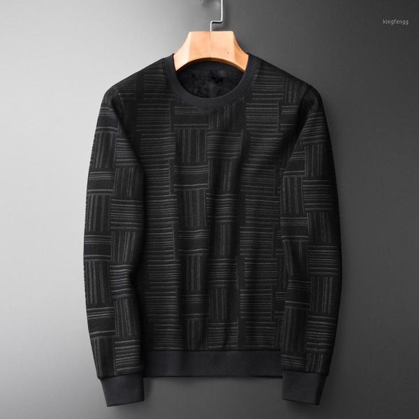 inner velvet sweatshirt men luxury yarn dyed round collar thick sweatshirt male winter autumn slim fit mens hoodies 4xl1, Black 
inner velvet sweatshirt men luxury yarn dyed round collar thick sweatshirt male winter autumn slim fit mens hoodies 4xl1, Black