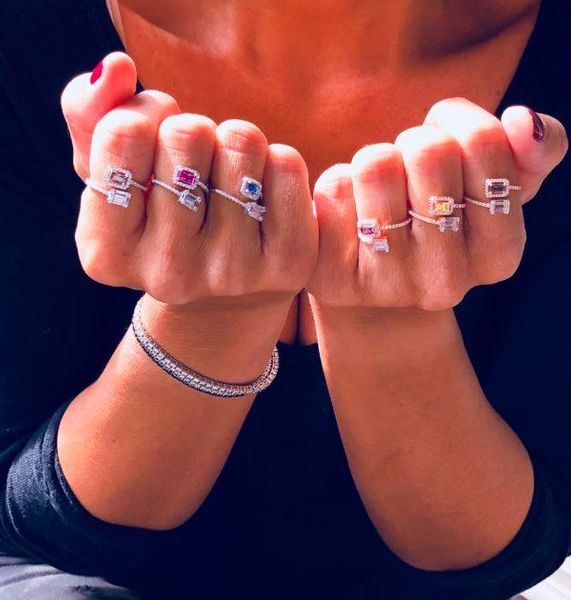 birthstone colorful cubic zircon ring women delicate rings for girls fashion jewelry open adjust engagement bands, Golden;silver
birthstone colorful cubic zircon ring women delicate rings for girls fashion jewelry open adjust engagement bands, Golden;silver