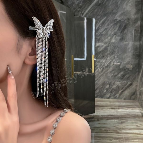 crystal beautiful butterfly hairpins headwear women tassel rhinestone hair clips wedding elegant hair accessorie, Slivery;white
crystal beautiful butterfly hairpins headwear women tassel rhinestone hair clips wedding elegant hair accessorie, Slivery;white
