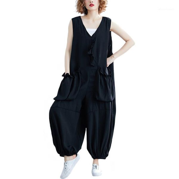 women's jumpsuits & rompers summer sleeveless playsuit women v-neck jumpsuit spring autumn 2021 large size party club romper bloomers1, Black;white
women's jumpsuits & rompers summer sleeveless playsuit women v-neck jumpsuit spring autumn 2021 large size party club romper bloomers1, Black;white