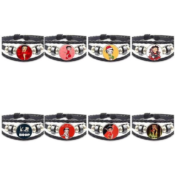 ej glaze for women christmas gift fashion jewelry classic glass cabochon black leather bracelet bangle s betty boop, Golden;silver
ej glaze for women christmas gift fashion jewelry classic glass cabochon black leather bracelet bangle s betty boop, Golden;silver
