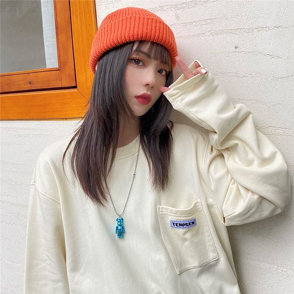new knitted woolen hat women fall and winter hedging warm cold hat casual solid color hip hop cap, Blue;gray
new knitted woolen hat women fall and winter hedging warm cold hat casual solid color hip hop cap, Blue;gray