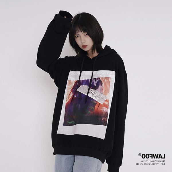 lawfoo autumn / winter 2020 new national trend wear dark hip-hop figure printed men's loose sweater, Black
lawfoo autumn / winter 2020 new national trend wear dark hip-hop figure printed men's loose sweater, Black