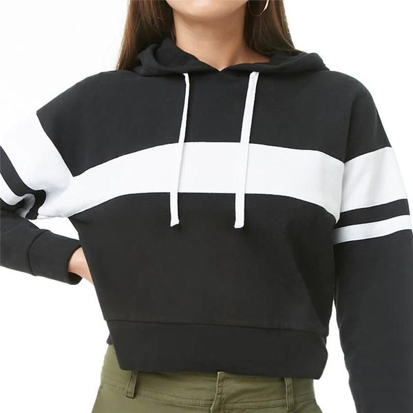women's fitness hooded sweatshirt long sleeved casual skateboard female patchwork casual pullovers sportswear hoodie, White;black
women's fitness hooded sweatshirt long sleeved casual skateboard female patchwork casual pullovers sportswear hoodie, White;black