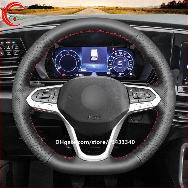 hand-stitched black leather car steering wheel cover for volkswagen golf 8 atlas
hand-stitched black leather car steering wheel cover for volkswagen golf 8 atlas