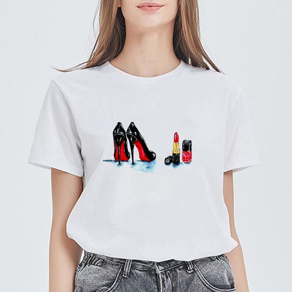 new arrival art high-heeled shoes print female t-shirt ropa mujer harajuku vogue tee graphic versatile funny loose cool tshirt, White
new arrival art high-heeled shoes print female t-shirt ropa mujer harajuku vogue tee graphic versatile funny loose cool tshirt, White