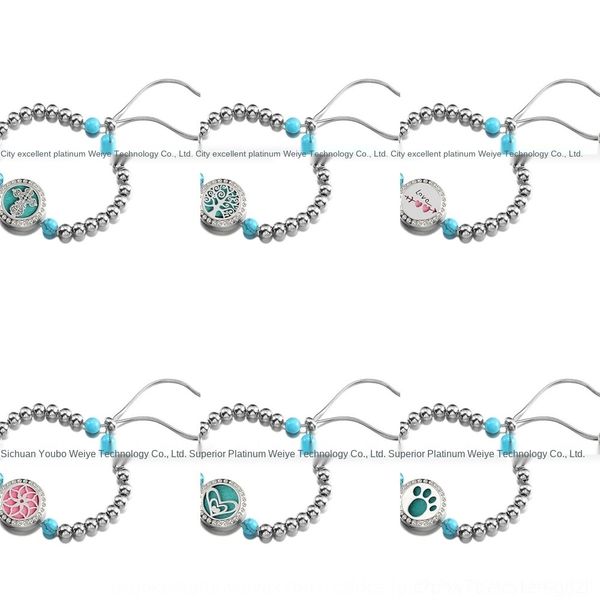 rgtee fashion pendant high essential oil bracelet pendant stainless steel jewelry chain quality turquoise bracelet zafmm, Golden;silver
rgtee fashion pendant high essential oil bracelet pendant stainless steel jewelry chain quality turquoise bracelet zafmm, Golden;silver