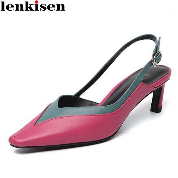 dress shoes lenkisen high street fashion cow leather small square toe mixed colors strange heels buckle straps young lady pumps l831, Black
dress shoes lenkisen high street fashion cow leather small square toe mixed colors strange heels buckle straps young lady pumps l831, Black