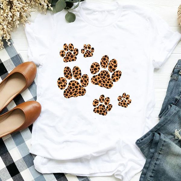 women lady leopard dog paw fashion animal summer autumn print t tee womens tshirt for female shirt clothes graphic t-shirt, White
women lady leopard dog paw fashion animal summer autumn print t tee womens tshirt for female shirt clothes graphic t-shirt, White