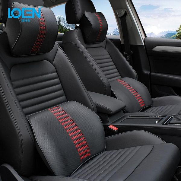 loen 1 set leather auto car neck pillow + lumbar support memory foam pillows head rest car seat headrest cushion
loen 1 set leather auto car neck pillow + lumbar support memory foam pillows head rest car seat headrest cushion