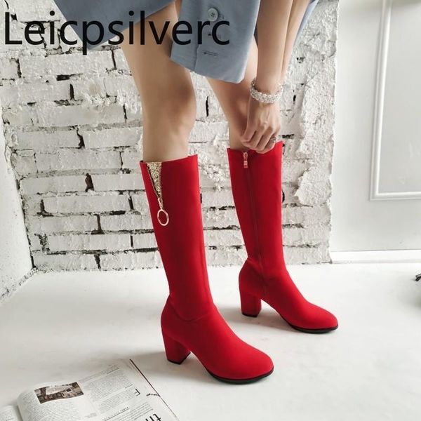women's boots the new winter fashion round head zipper plush high heel high tube women's shoes plus size 32-43 heel height 7cm, Black
women's boots the new winter fashion round head zipper plush high heel high tube women's shoes plus size 32-43 heel height 7cm, Black