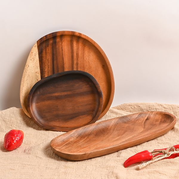 new irregular acacia wood plate shaped solid wood fruit plate dessert plate wooden tray
new irregular acacia wood plate shaped solid wood fruit plate dessert plate wooden tray