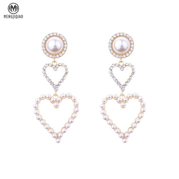2020 new temperament big hollow heart drop earrings sweety simulated pearl round fashion jewelry women dangle earrings, Silver
2020 new temperament big hollow heart drop earrings sweety simulated pearl round fashion jewelry women dangle earrings, Silver
